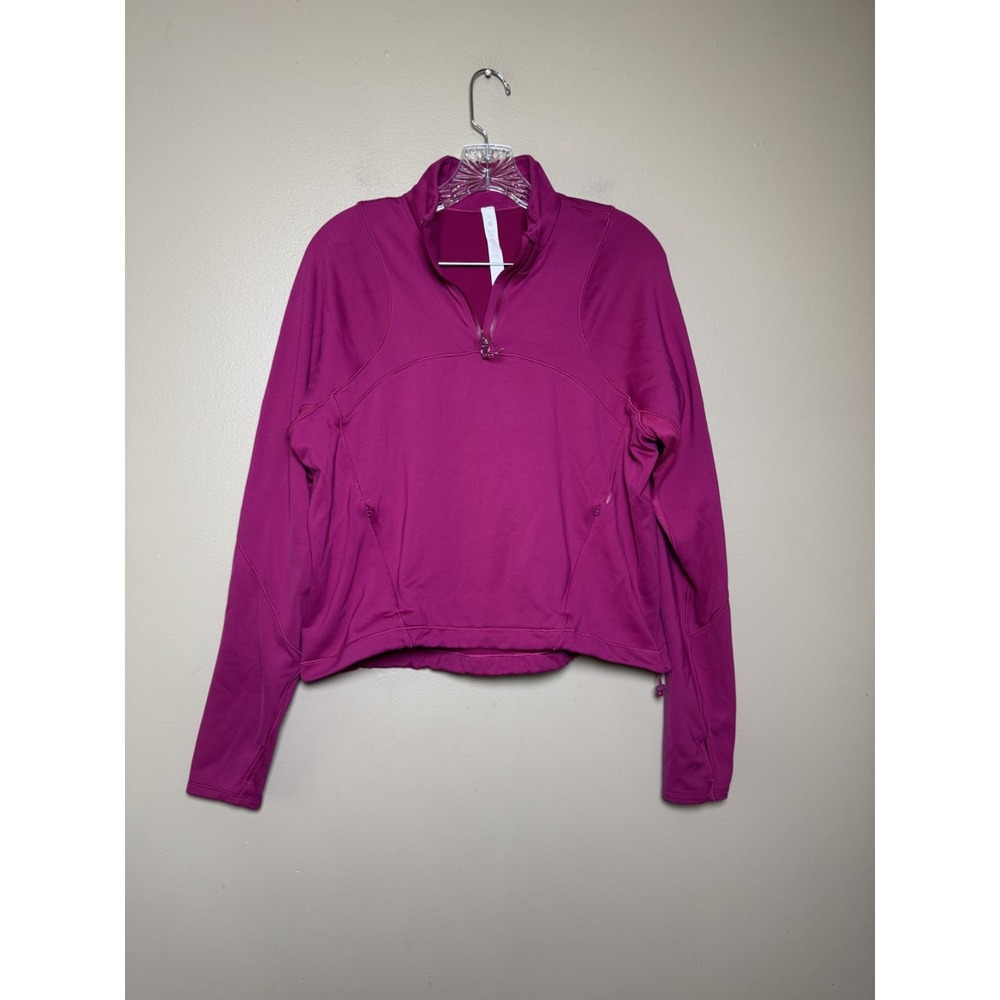 Vibrant Pink Lululemon Cropped Tech 1/4 Zip Fleece Size 8